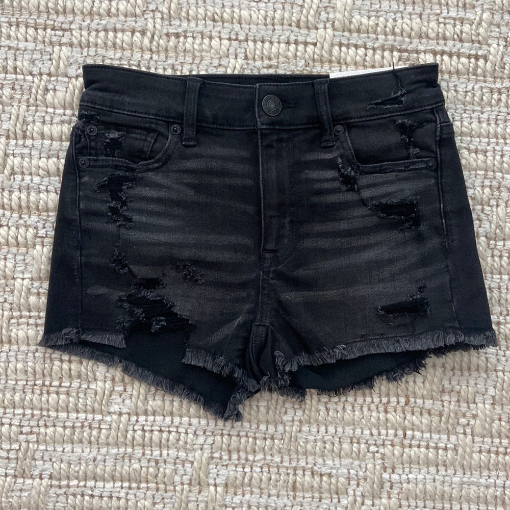 Black Denim Shorts